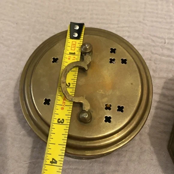 Small VINTAGE BRASS ORIENTAL CRICKET BOXES. Set 2 pieces. Perfect for decoration - Picture 8 of 8